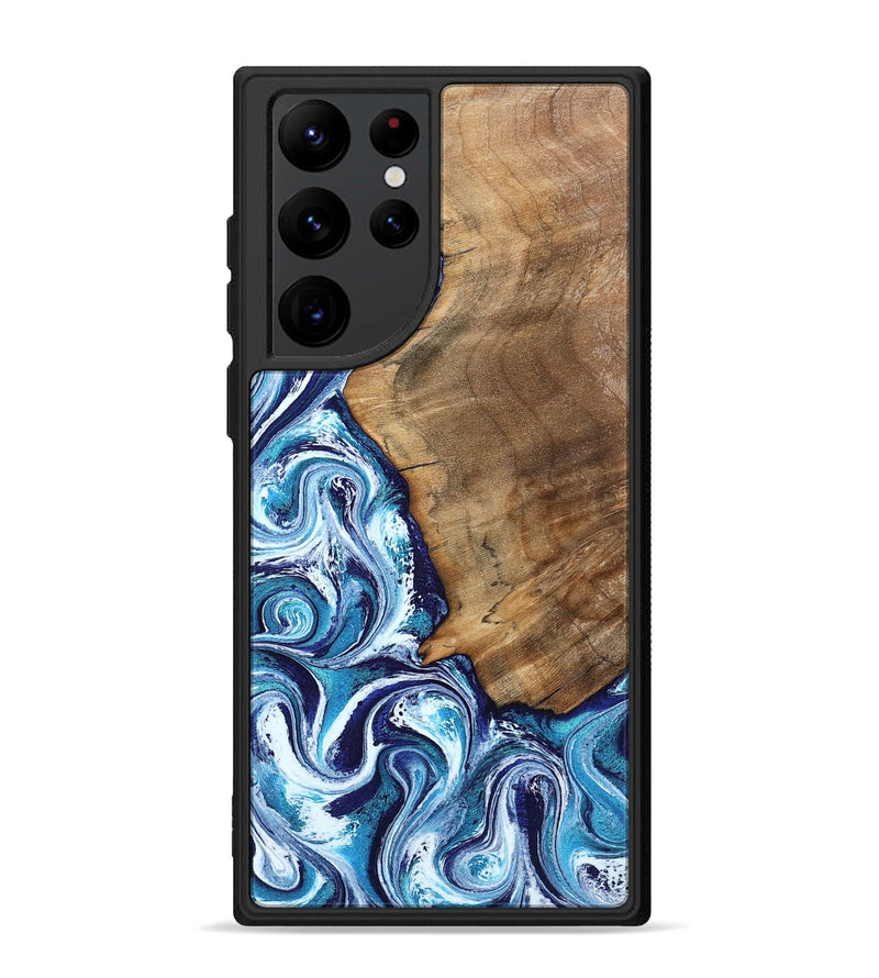 Galaxy S22 Ultra Wood Phone Case - Lonnie (Blue, 798160)