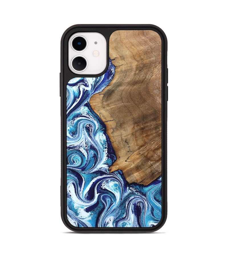 iPhone 11 Wood Phone Case - Lonnie (Blue, 798160)