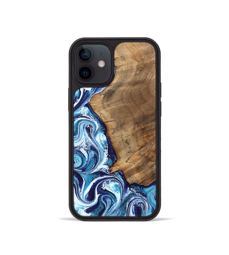 iPhone 12 mini Wood Phone Case - Lonnie (Blue, 798160)