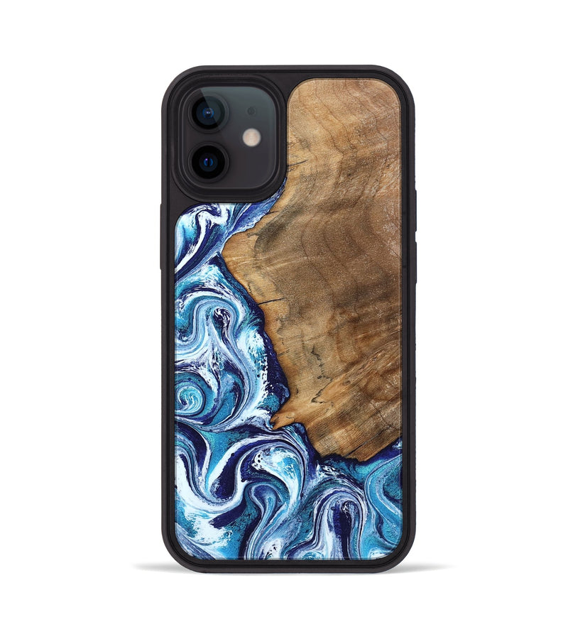 iPhone 12 Wood Phone Case - Lonnie (Blue, 798160)