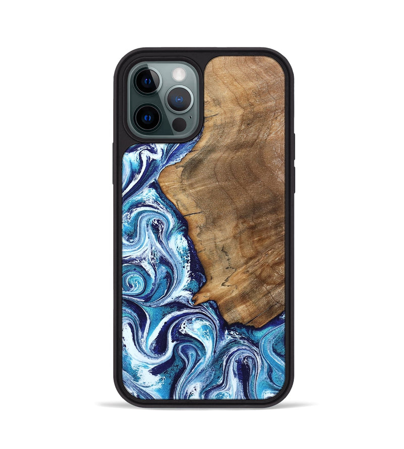 iPhone 12 Pro Wood Phone Case - Lonnie (Blue, 798160)