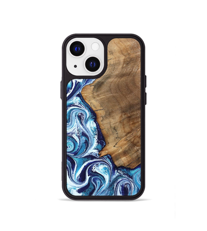 iPhone 13 mini Wood Phone Case - Lonnie (Blue, 798160)