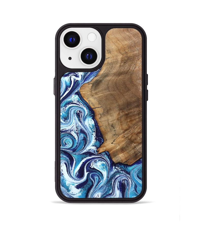 iPhone 13 Wood Phone Case - Lonnie (Blue, 798160)