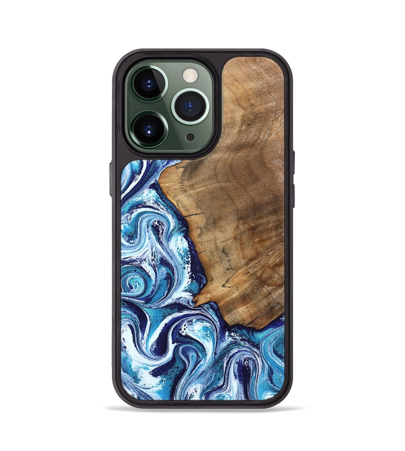 iPhone 13 Pro Wood Phone Case - Lonnie (Blue, 798160)