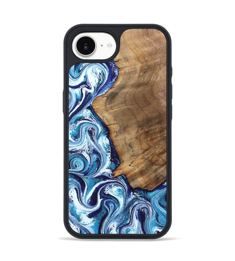 iPhone 16e Wood Phone Case - Lonnie (Blue, 798160)