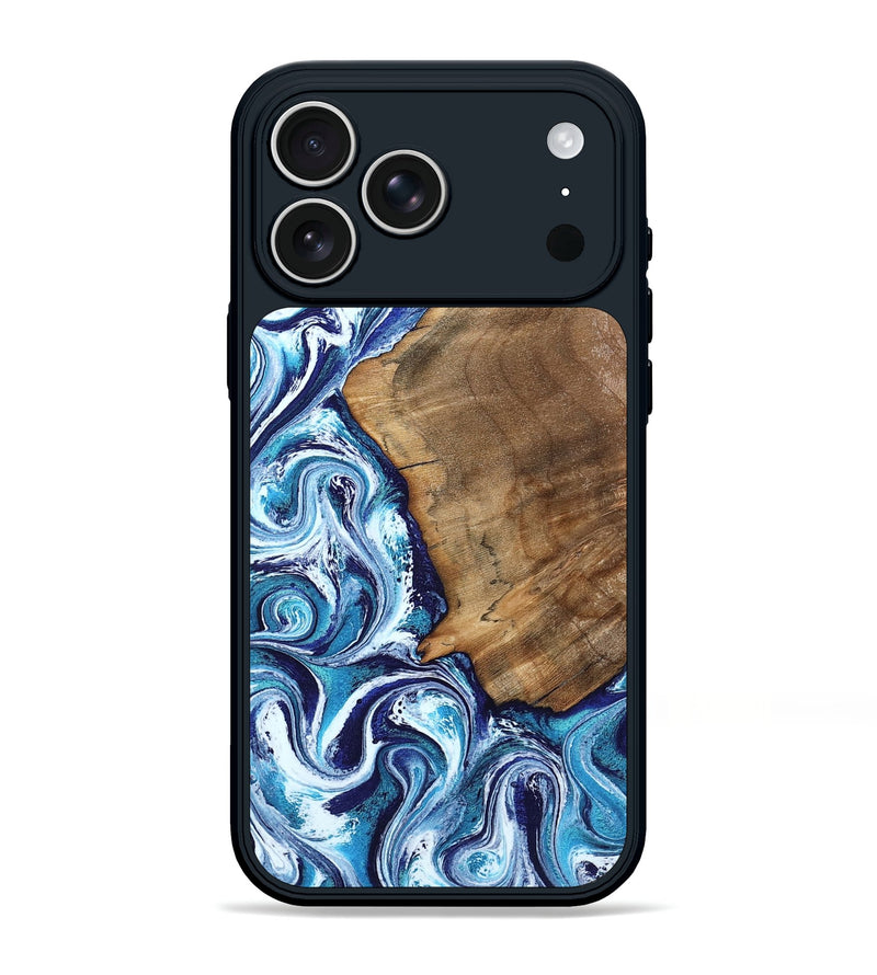 iPhone 17 Pro Max Wood Phone Case - Lonnie (Blue, 798160)