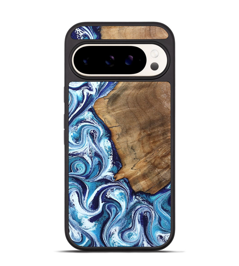 Pixel 9 Pro Wood Phone Case - Lonnie (Blue, 798160)