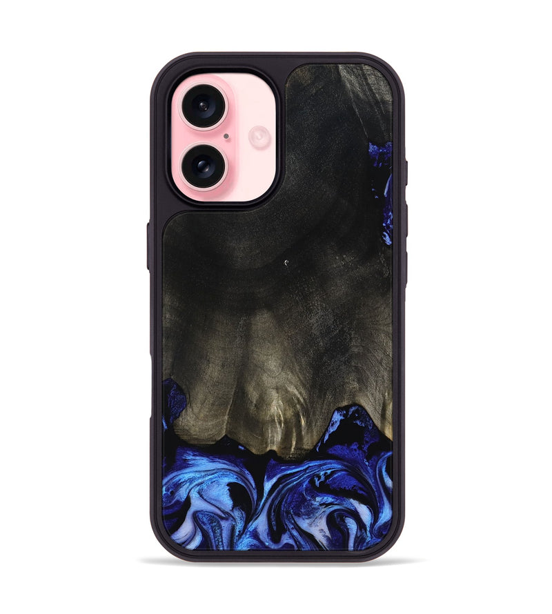iPhone 16 Wood Phone Case - Addilyn (Blue, 798161)