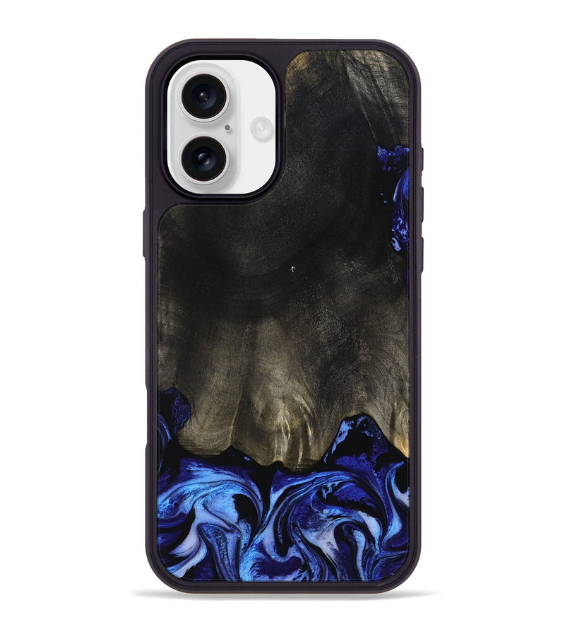 iPhone 16 Plus Wood Phone Case - Addilyn (Blue, 798161)