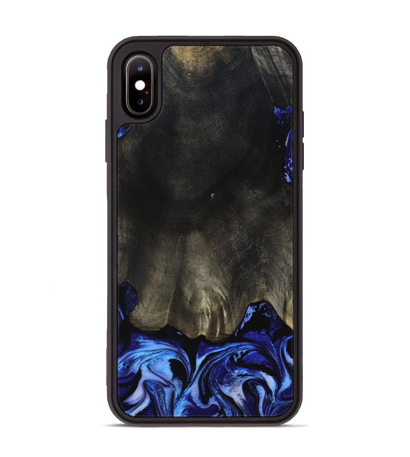 iPhone Xs Max Wood Phone Case - Addilyn (Blue, 798161)