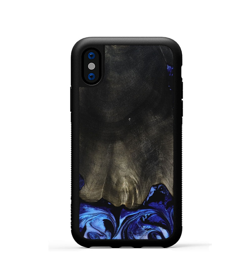 iPhone Xs Wood Phone Case - Addilyn (Blue, 798161)