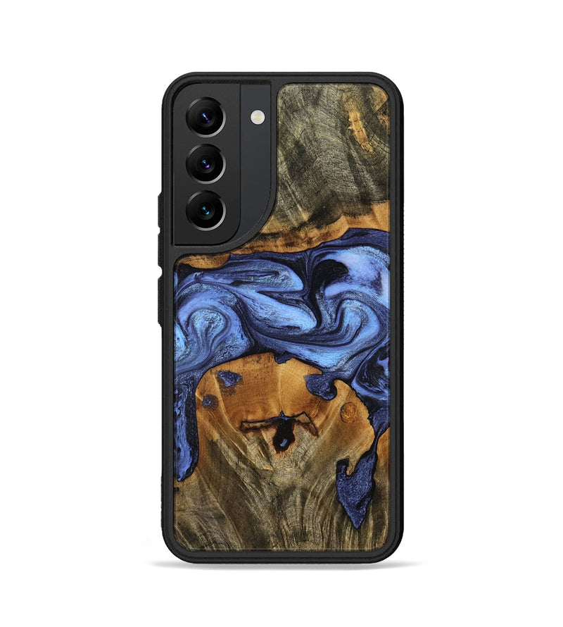Galaxy S22 Wood Phone Case - Waldo (Blue, 798164)