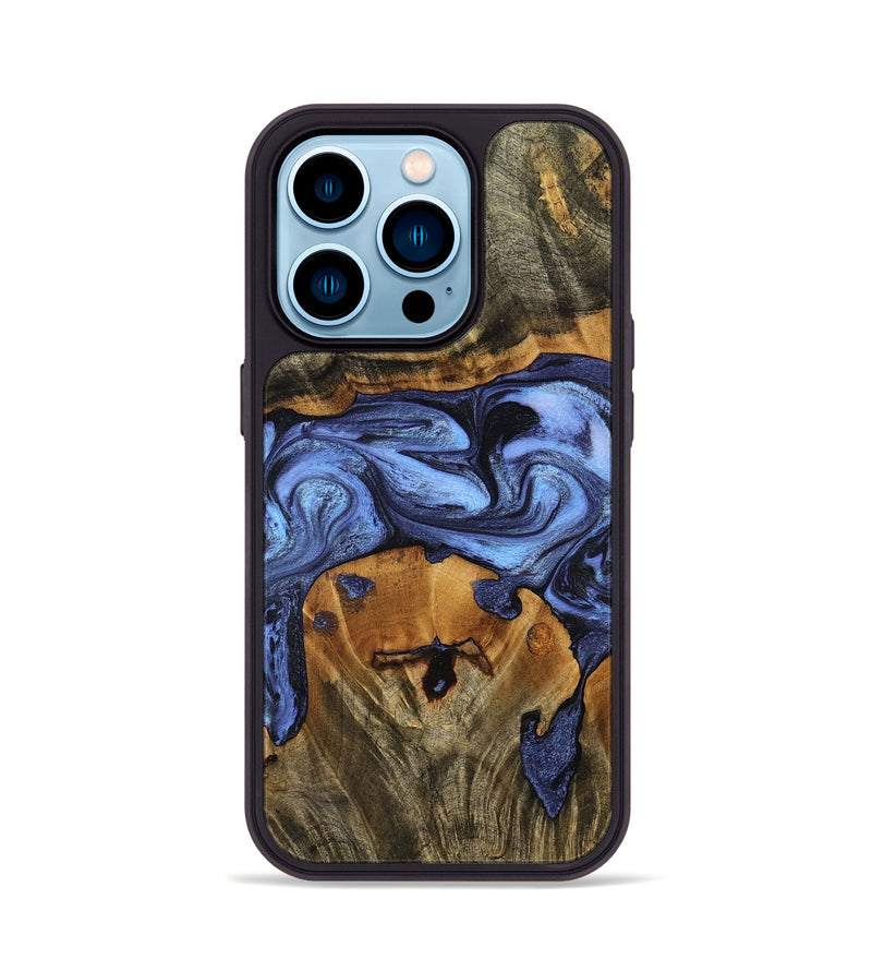 iPhone 14 Pro Wood Phone Case - Waldo (Blue, 798164)