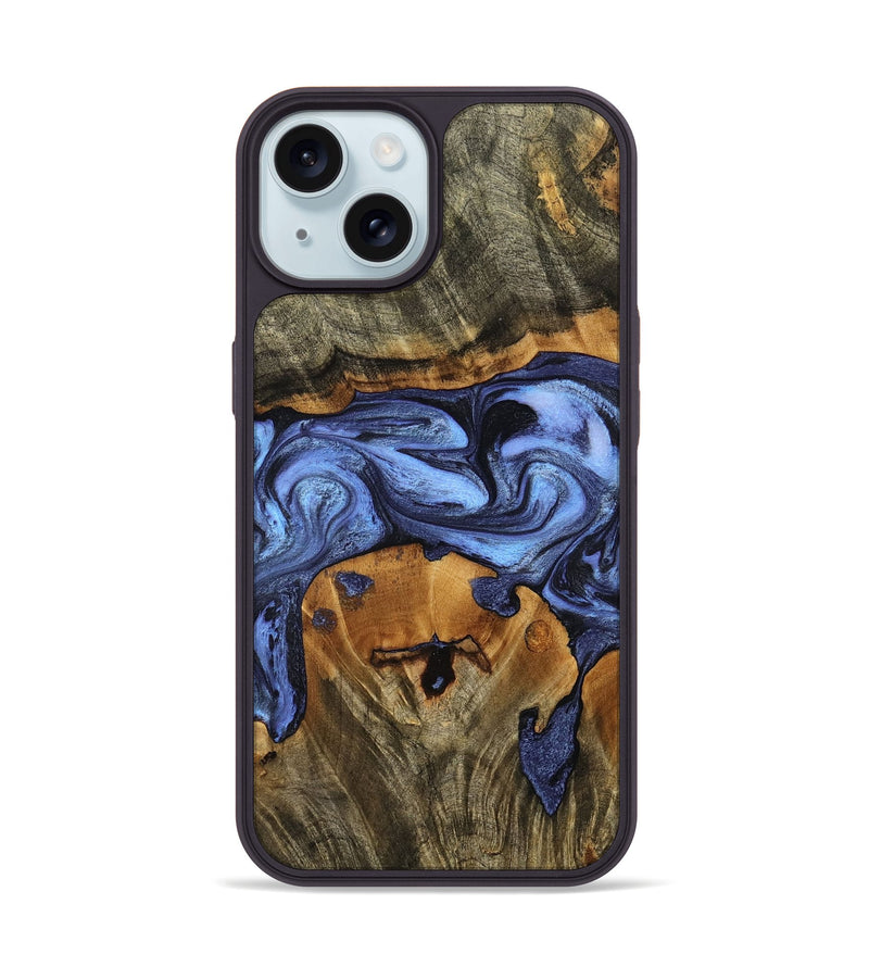 iPhone 15 Wood Phone Case - Waldo (Blue, 798164)