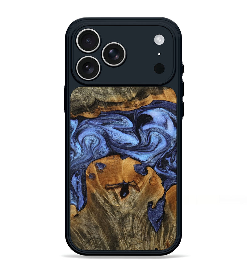 iPhone 17 Pro Max Wood Phone Case - Waldo (Blue, 798164)