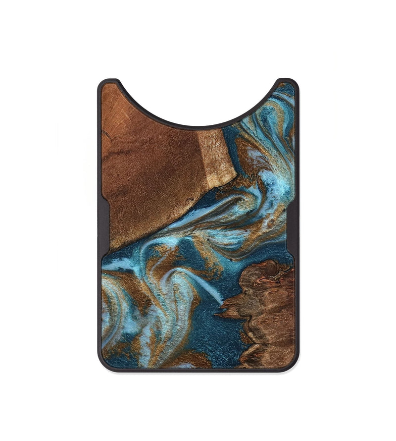 Alloy Wood Wallet - Charli (Teal & Gold, 798167)