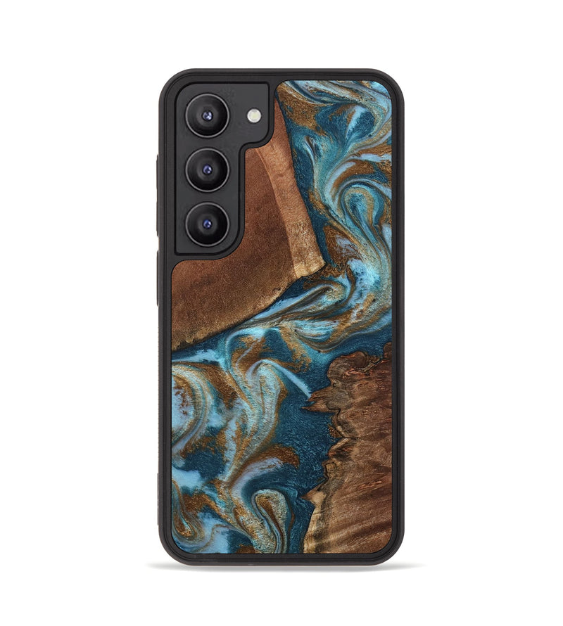Galaxy S23 Wood Phone Case - Charli (Teal & Gold, 798167)