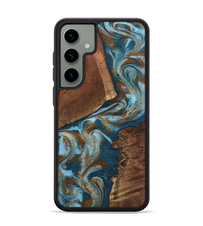 Galaxy S24 Plus Wood Phone Case - Charli (Teal & Gold, 798167)