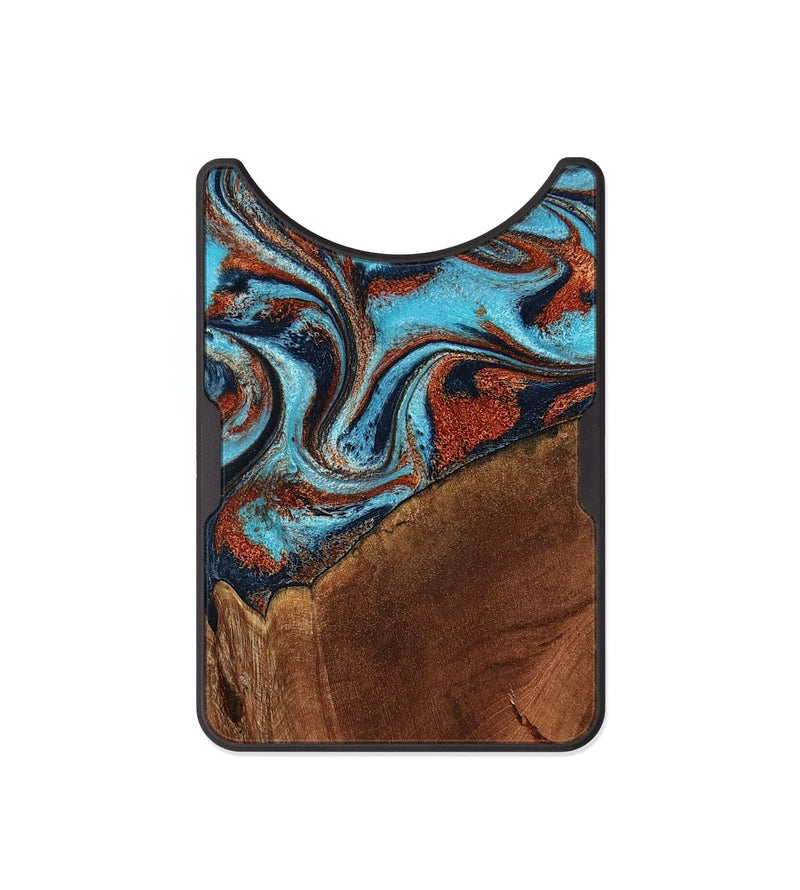 Alloy Wood Wallet - Albina (Teal & Gold, 798168)