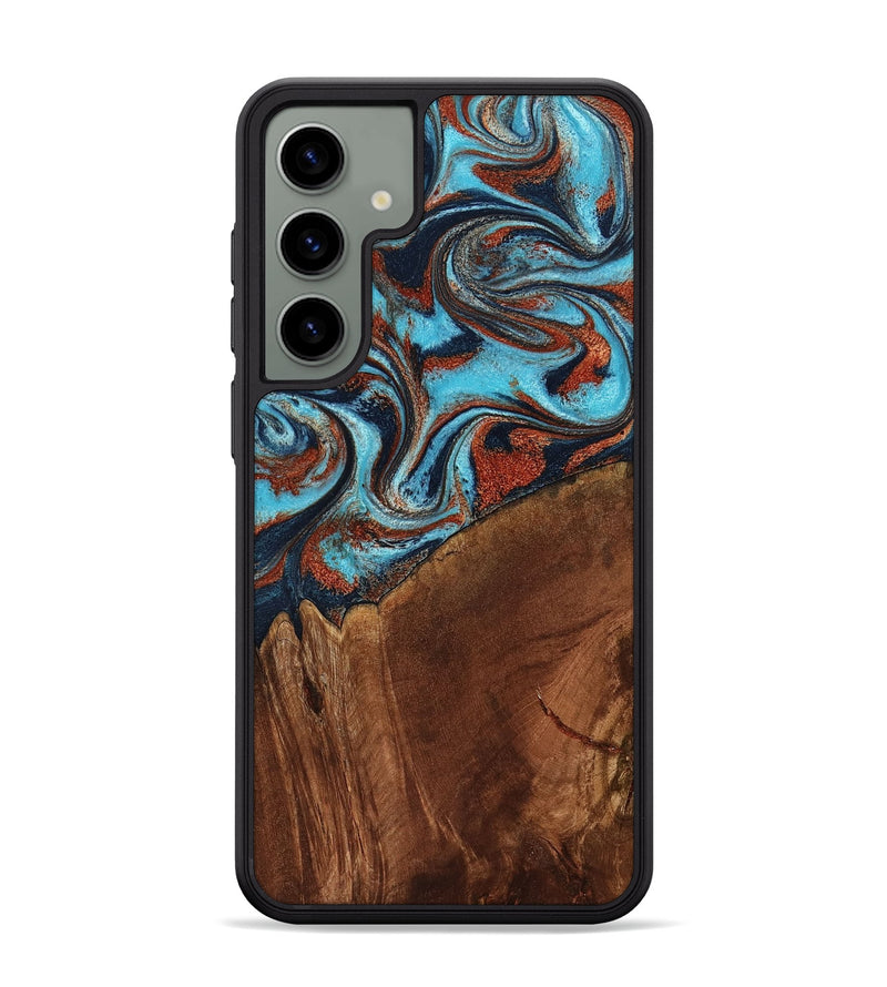 Galaxy S24 Plus Wood Phone Case - Albina (Teal & Gold, 798168)