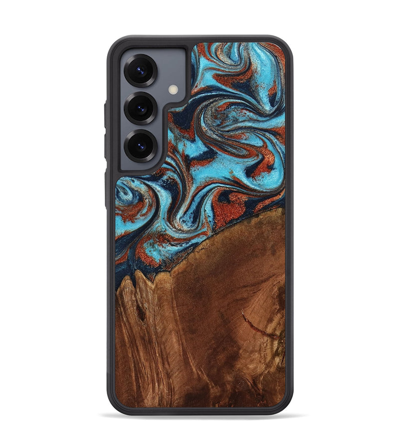 Galaxy S25 Plus Wood Phone Case - Albina (Teal & Gold, 798168)