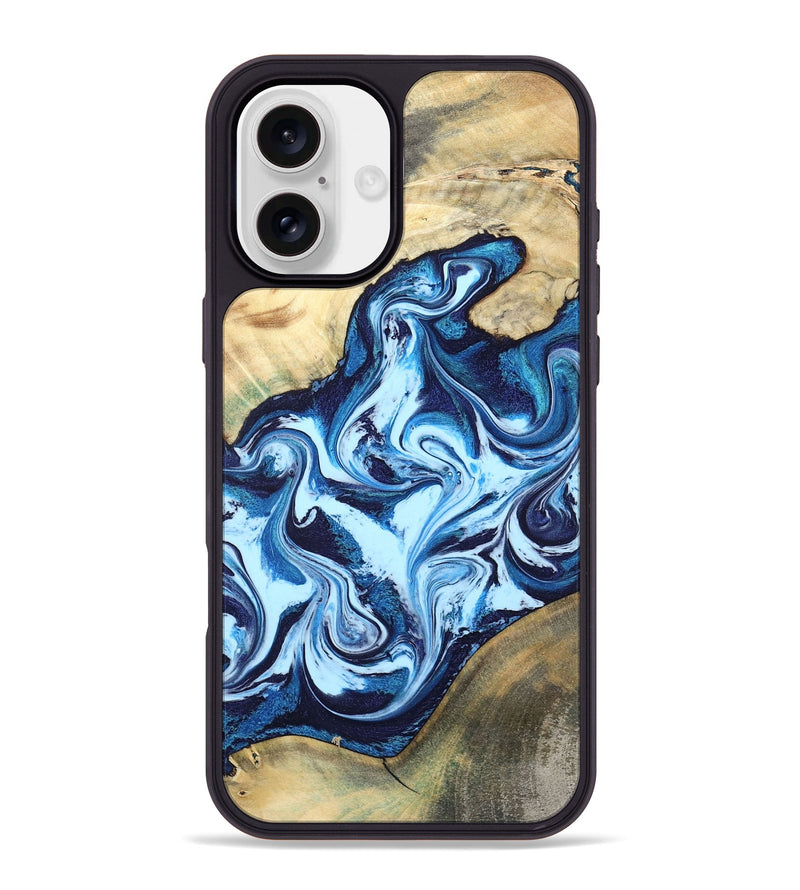 iPhone 16 Plus Wood Phone Case - Taytum (Blue, 798172)