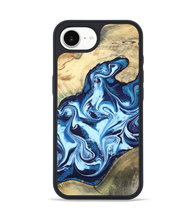 iPhone 16e Wood Phone Case - Taytum (Blue, 798172)
