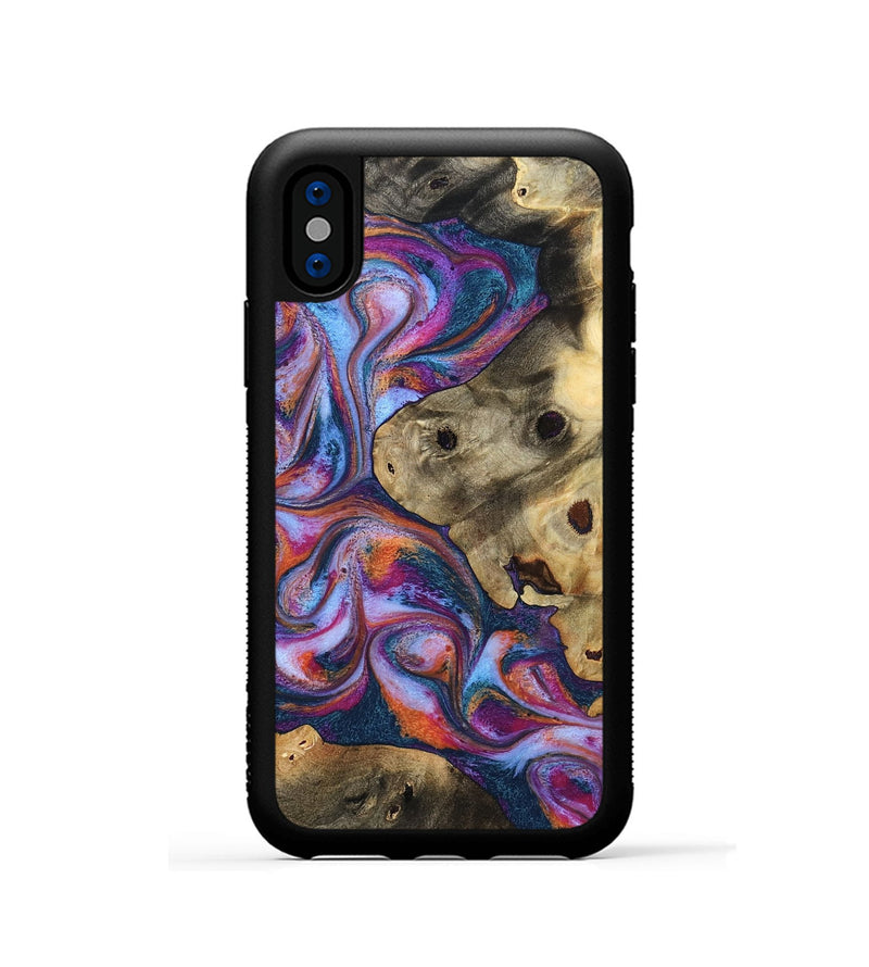 iPhone Xs Wood Phone Case - Verdie (Blue, 798173)
