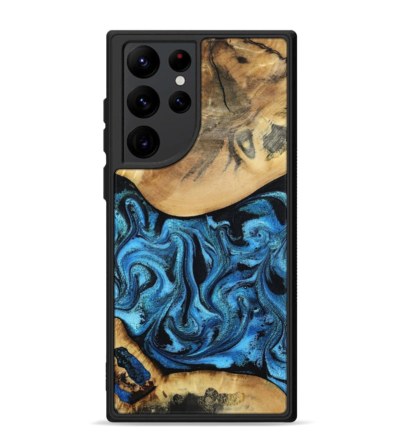 Galaxy S22 Ultra Wood Phone Case - Lenna (Blue, 798176)