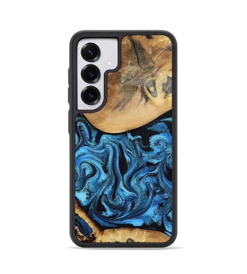 Galaxy S25 Wood Phone Case - Lenna (Blue, 798176)