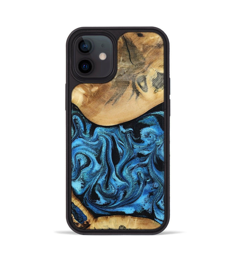 iPhone 12 Wood Phone Case - Lenna (Blue, 798176)