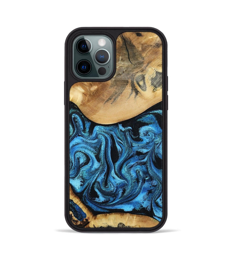 iPhone 12 Pro Wood Phone Case - Lenna (Blue, 798176)