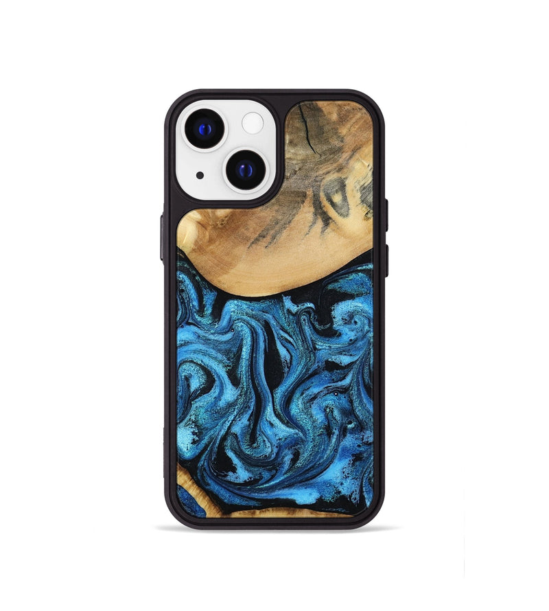 iPhone 13 mini Wood Phone Case - Lenna (Blue, 798176)