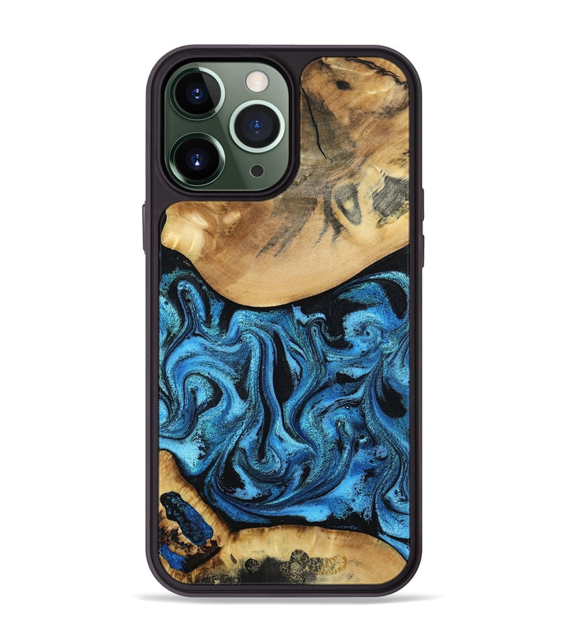 iPhone 13 Pro Max Wood Phone Case - Lenna (Blue, 798176)