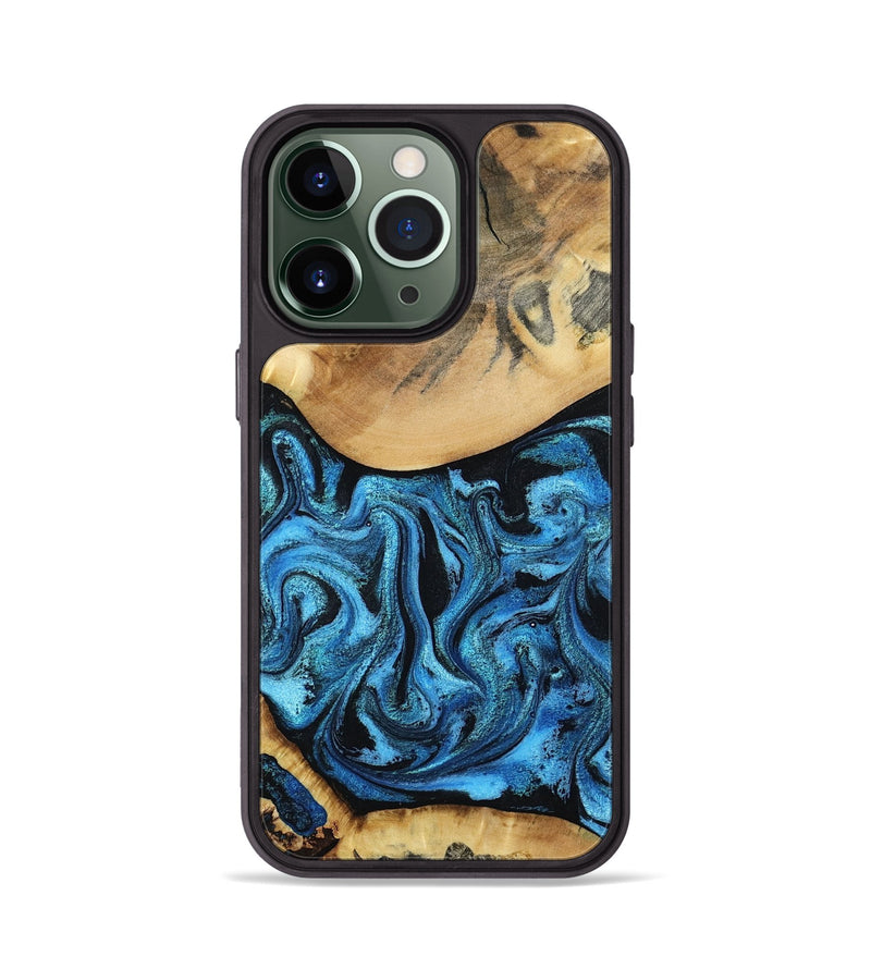 iPhone 13 Pro Wood Phone Case - Lenna (Blue, 798176)