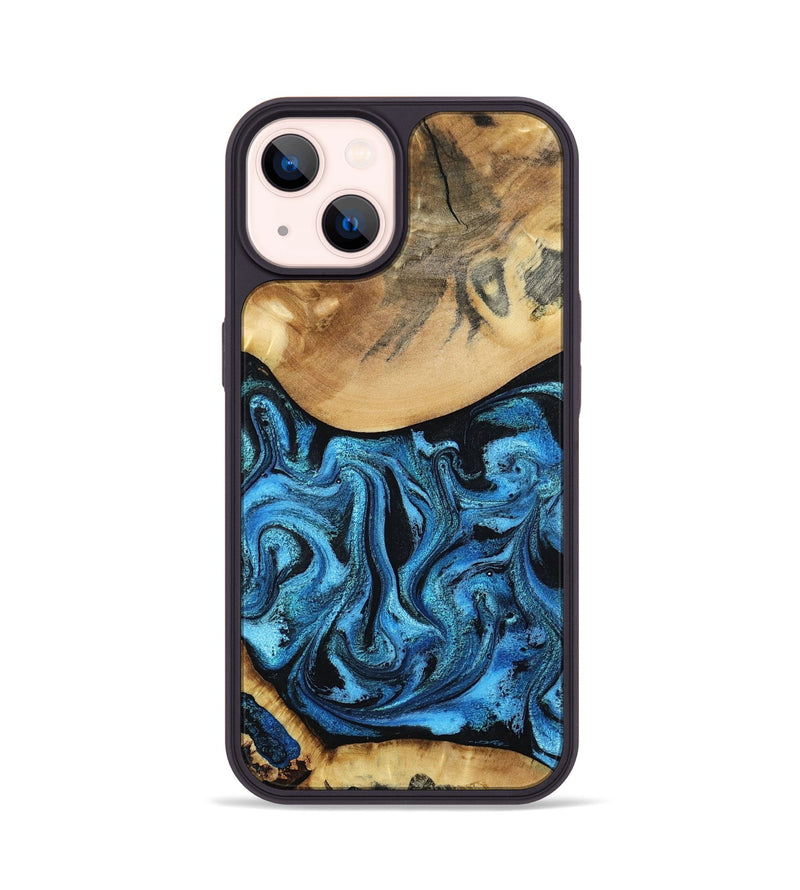 iPhone 14 Wood Phone Case - Lenna (Blue, 798176)