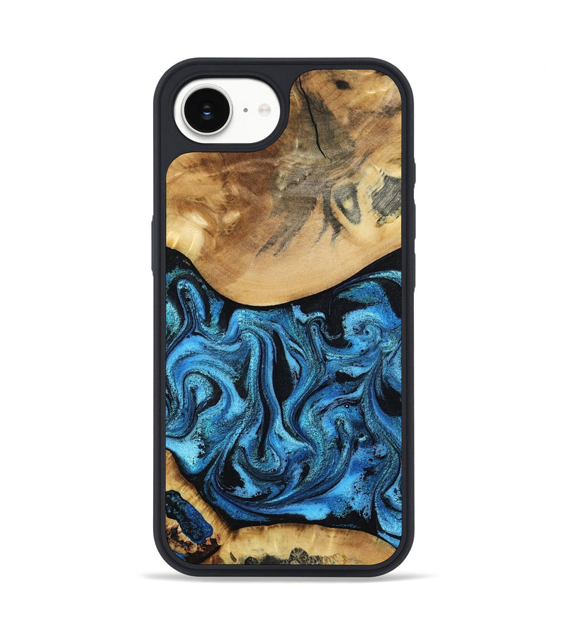 iPhone 16e Wood Phone Case - Lenna (Blue, 798176)