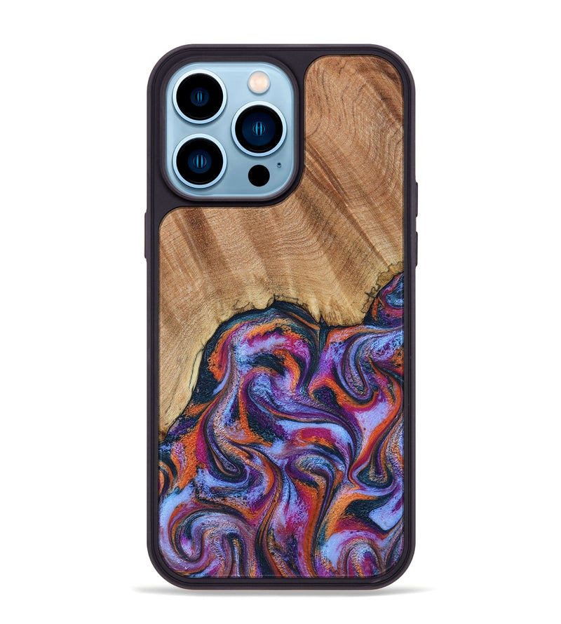 iPhone 14 Pro Max Wood Phone Case - Reva (Blue, 798183)