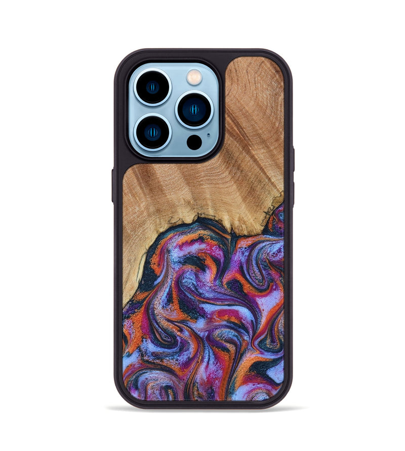 iPhone 14 Pro Wood Phone Case - Reva (Blue, 798183)
