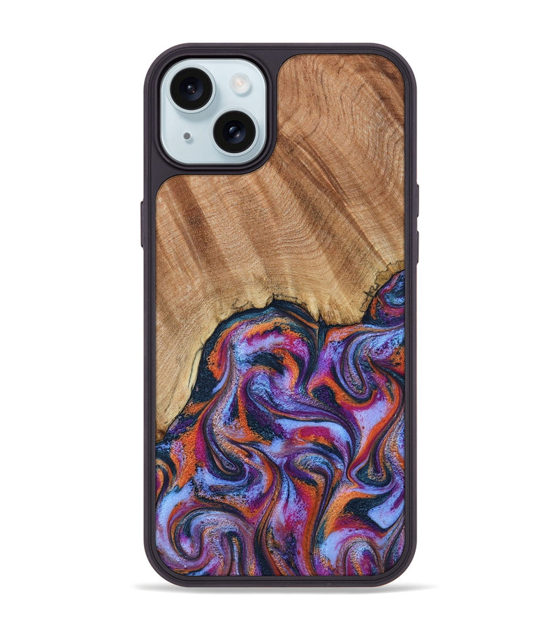 iPhone 15 Plus Wood Phone Case - Reva (Blue, 798183)