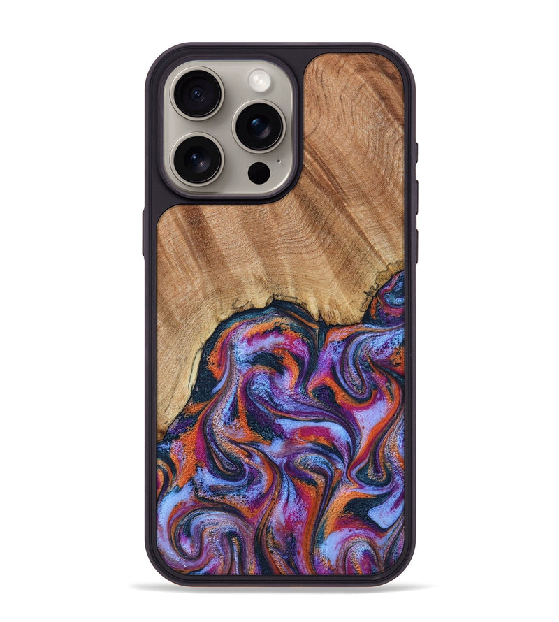 iPhone 15 Pro Max Wood Phone Case - Reva (Blue, 798183)