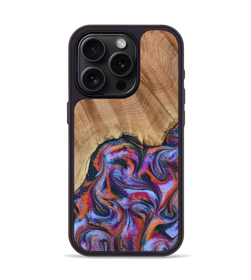 iPhone 15 Pro Wood Phone Case - Reva (Blue, 798183)