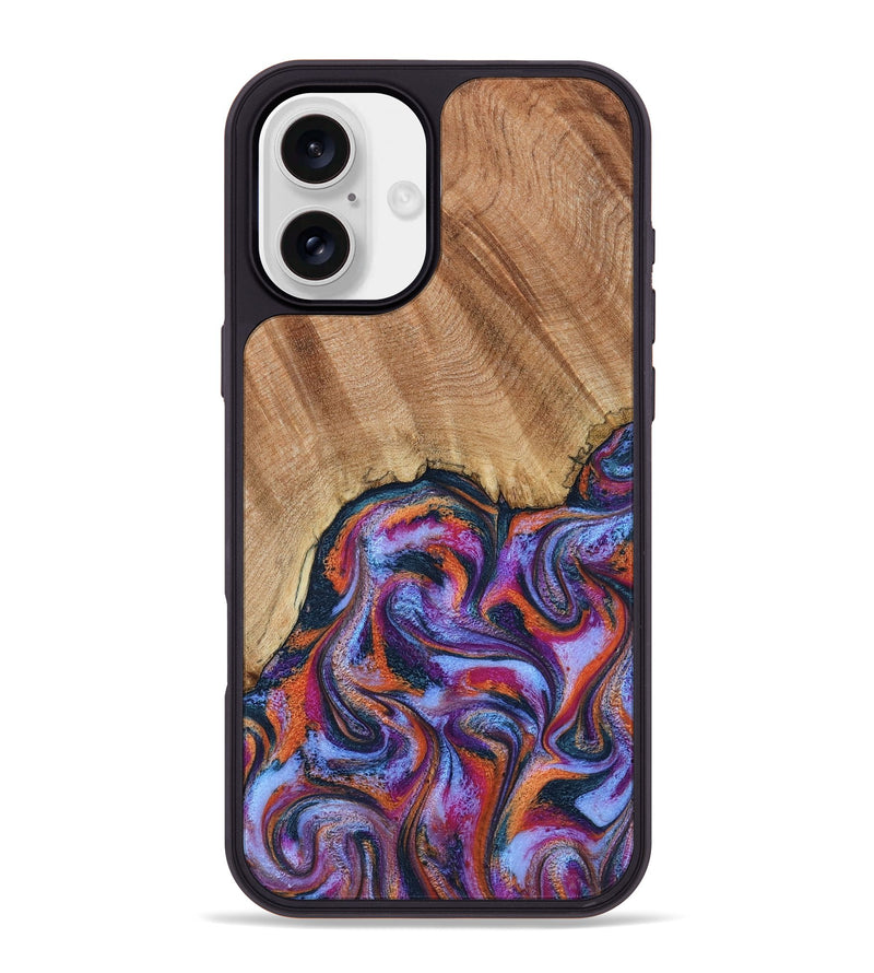 iPhone 16 Plus Wood Phone Case - Reva (Blue, 798183)