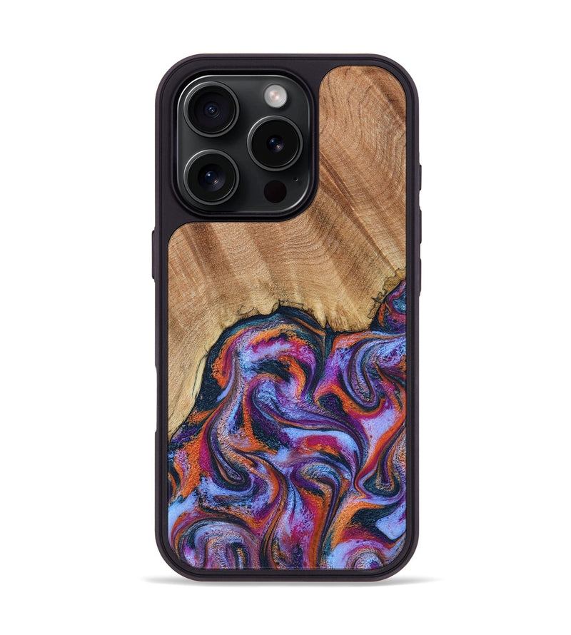 iPhone 16 Pro Wood Phone Case - Reva (Blue, 798183)