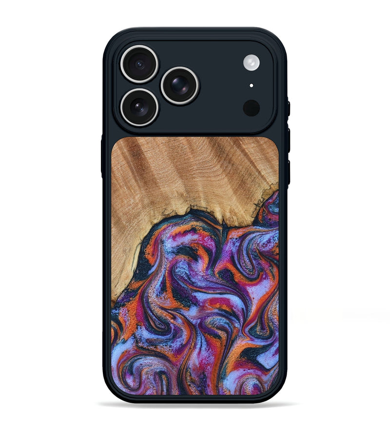 iPhone 17 Pro Max Wood Phone Case - Reva (Blue, 798183)