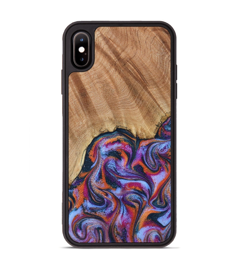 iPhone Xs Max Wood Phone Case - Reva (Blue, 798183)