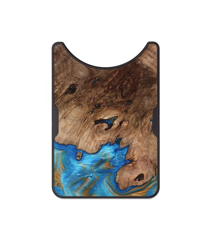 Alloy Wood Wallet - Bell (Teal & Gold, 798188)