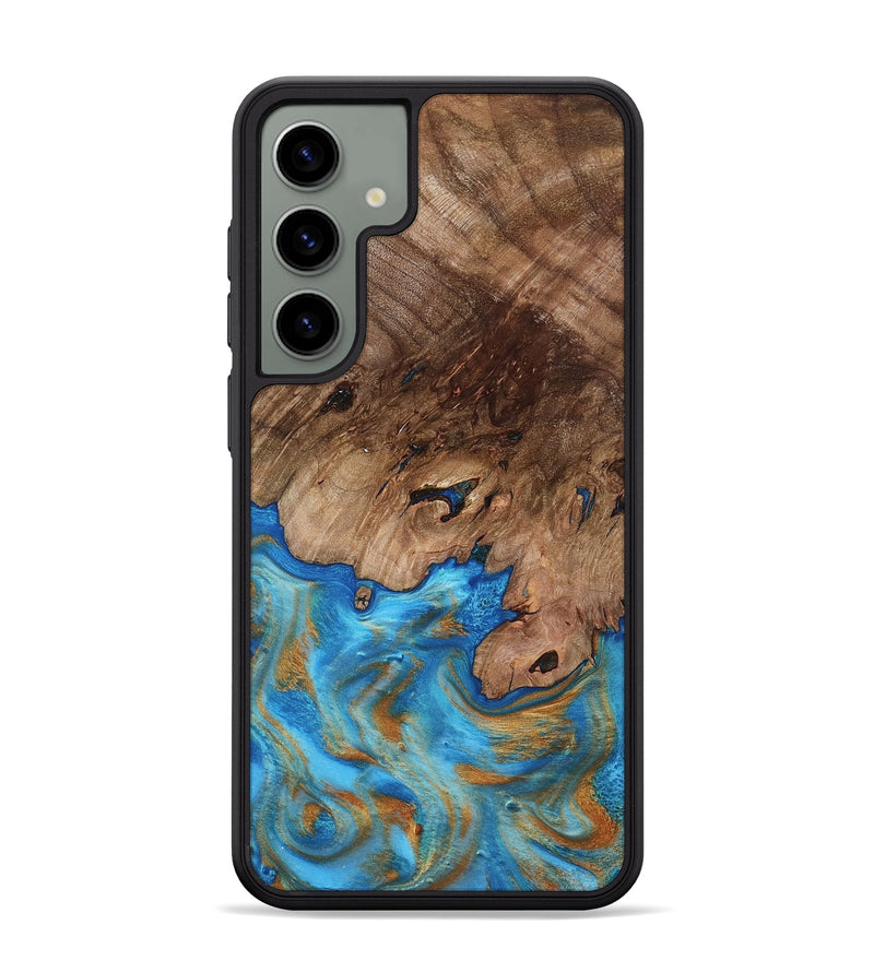 Galaxy S24 Plus Wood Phone Case - Bell (Teal & Gold, 798188)