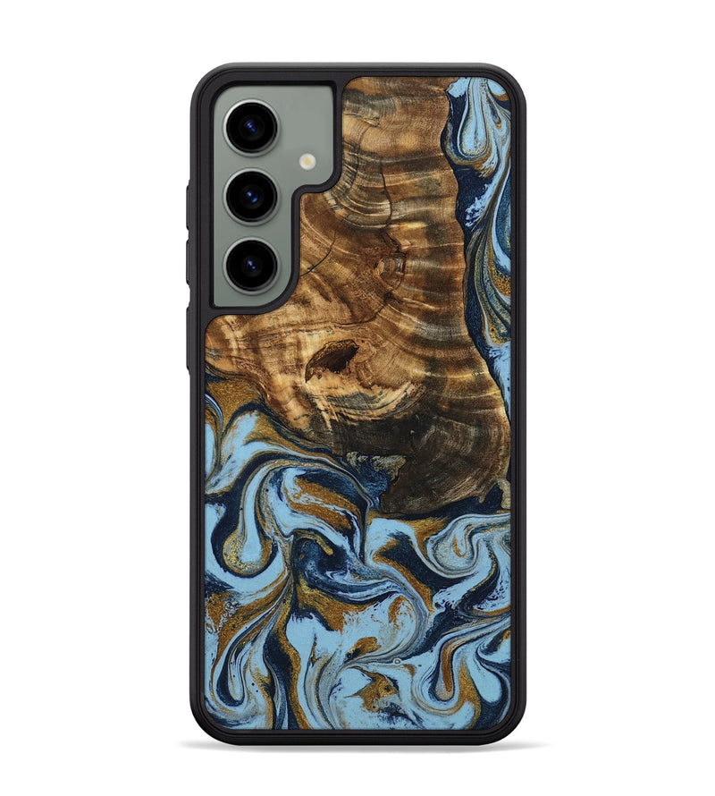Galaxy S24 Plus Wood Phone Case - Alesha (Teal & Gold, 798189)