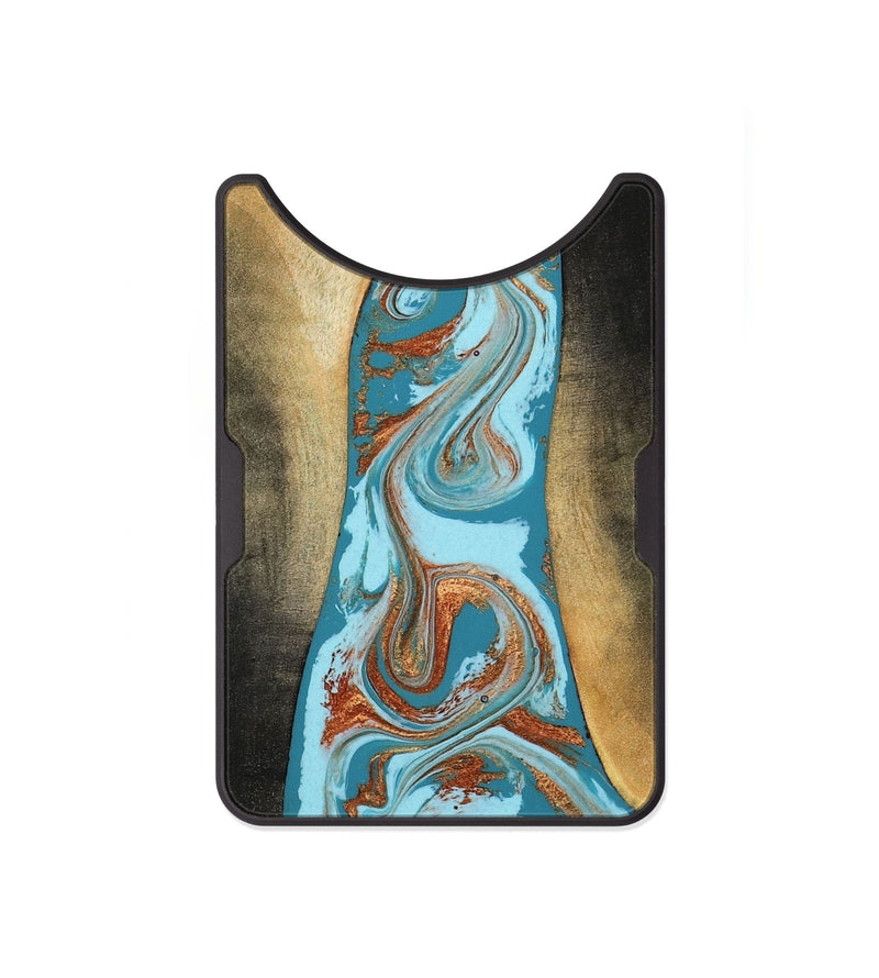 Alloy Wood Wallet - Tariq (Teal & Gold, 798191)
